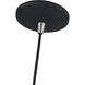 Bolita 8 inch Black with Brushed Nickel Accents Pendant Ceiling Light