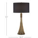 Baroque 33 inch 150 watt Antique Brass Table Lamp Portable Light