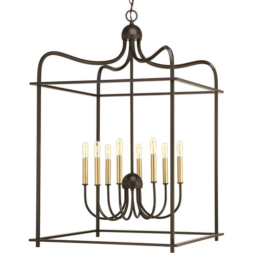 Assembly Hall 8 Light 25 inch Antique Bronze Pendant Ceiling Light, Design Series
