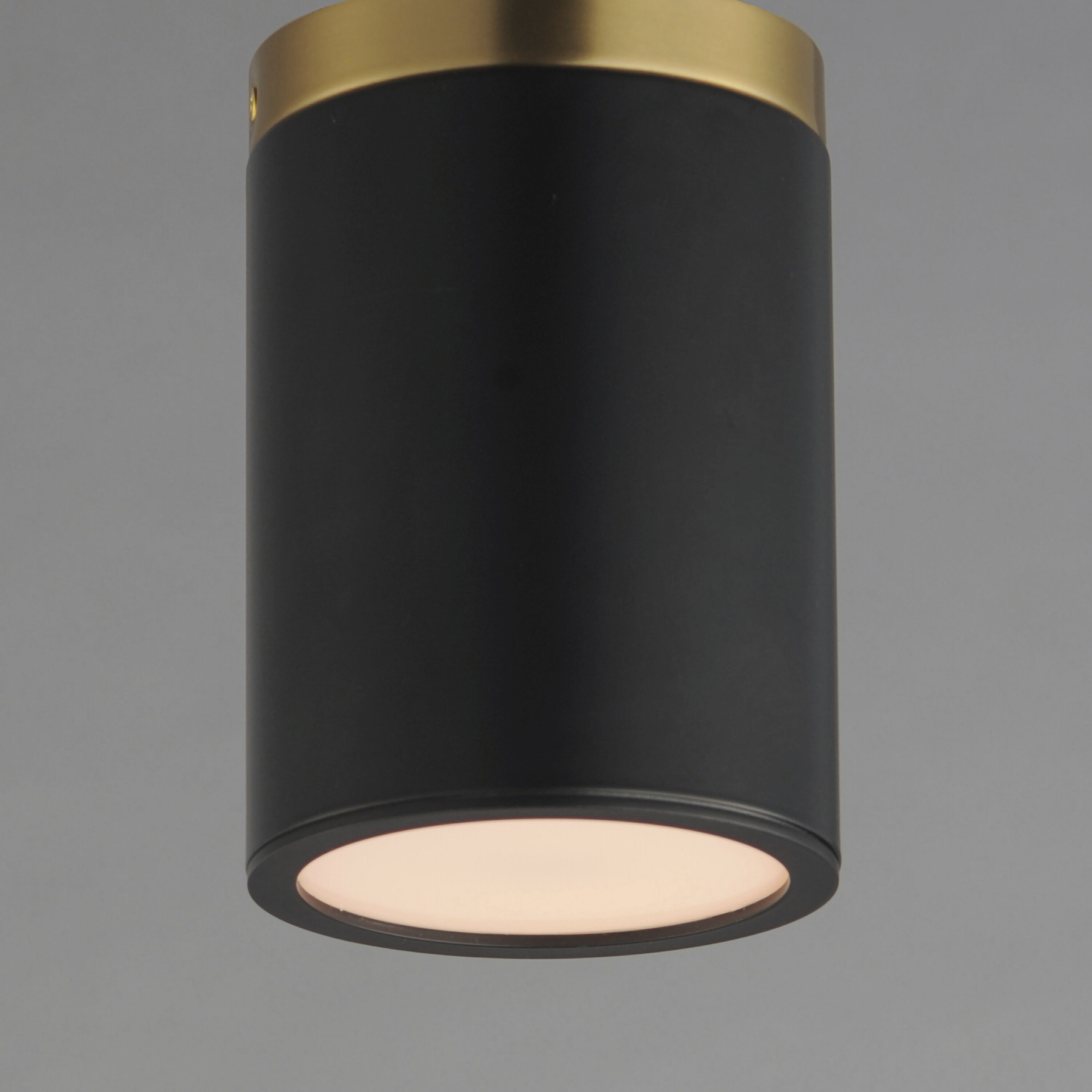 Dapper 1 Light 4.75 inch Black and Antique Brass Semi-Flush Mount Ceiling Light
