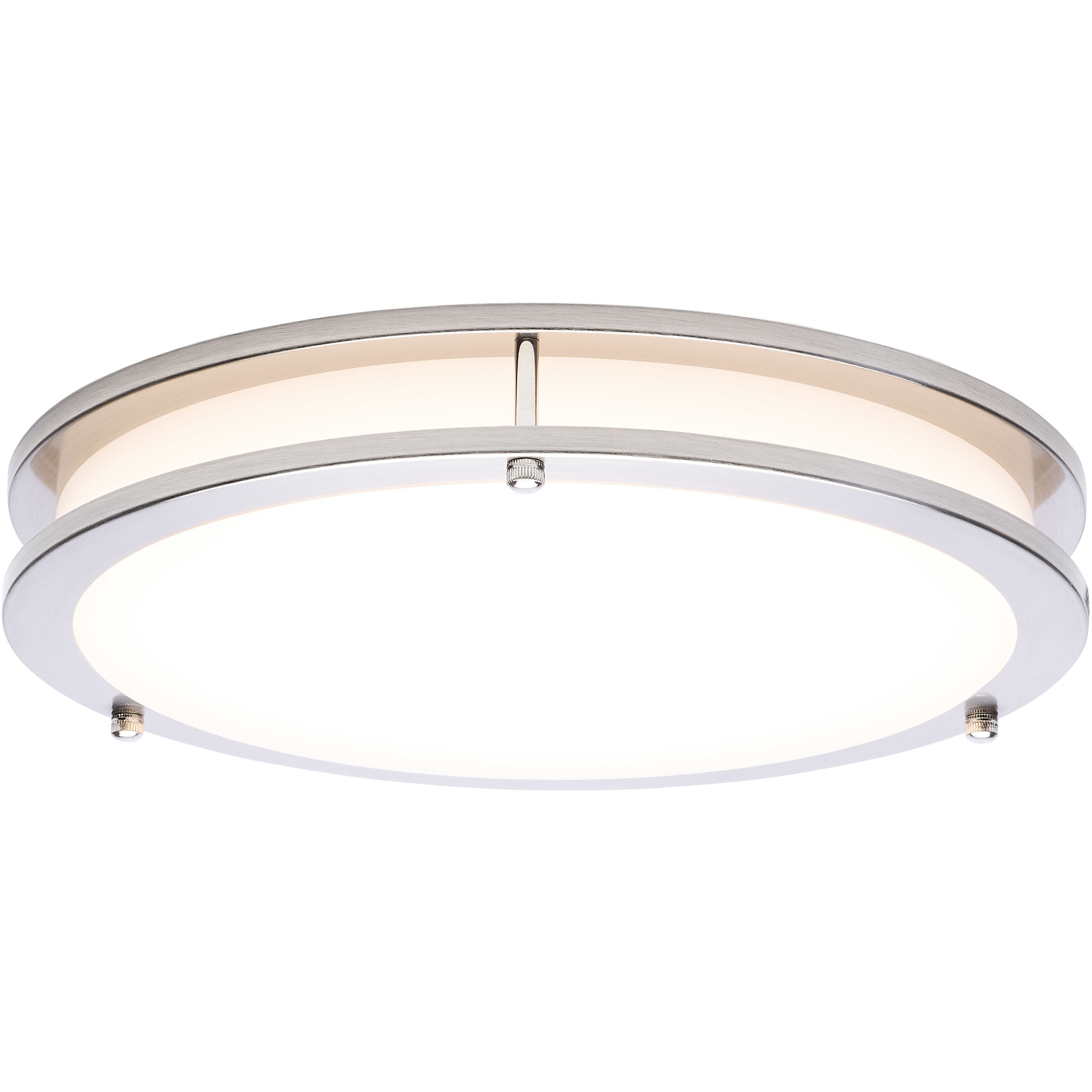 Glamour LED 12.99 inch Brushed Nickel Flush Mount Ceiling Light