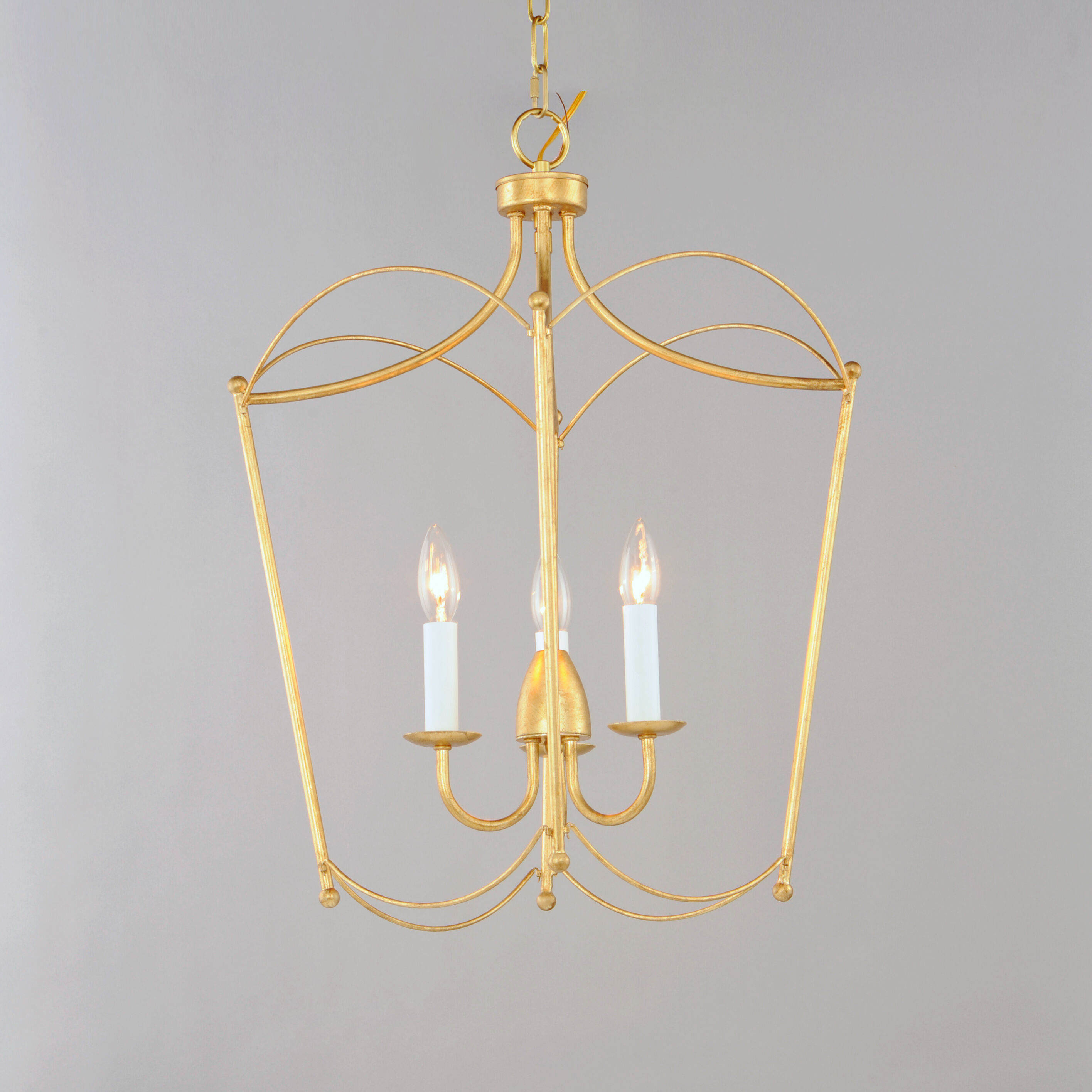 Plumette 3 Light 14 inch Gold Leaf Multi-Light Pendant Ceiling Light