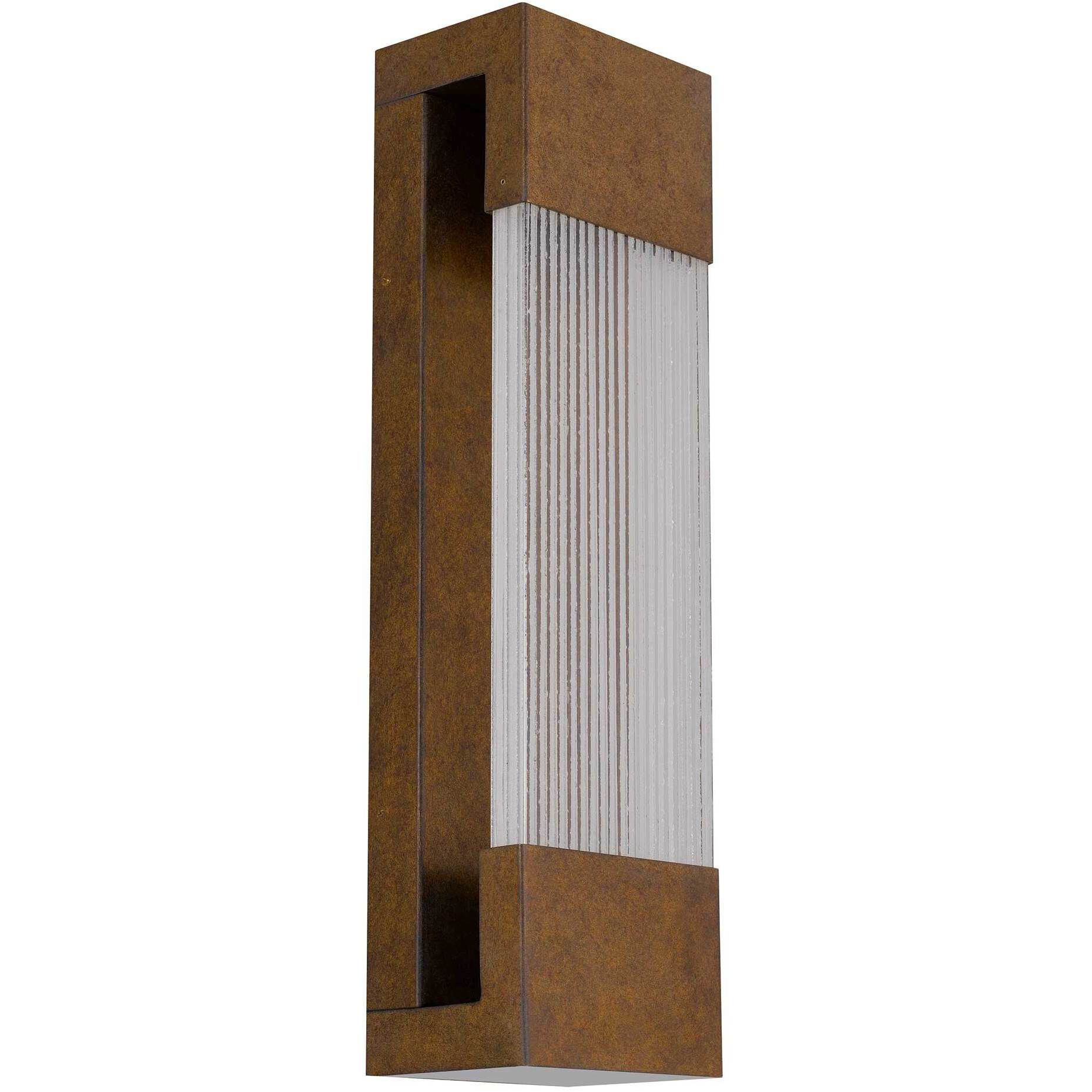 Mystic LED 20 inch Painted Patina Brass Outdoor Wall Sconce