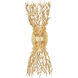 Sea Fan 2 Light 7.75 inch Gold Gilt Wall Sconce Wall Light, Aviva Stanoff Collection