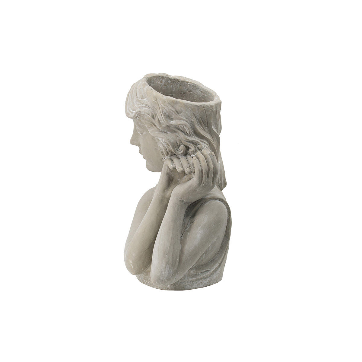 Posing Girl Gray Outdoor Planter