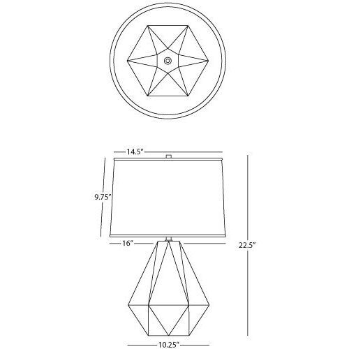 Delta 22.5 inch 150.00 watt Daisy Glaze with Polished Nickel Table Lamp Portable Light