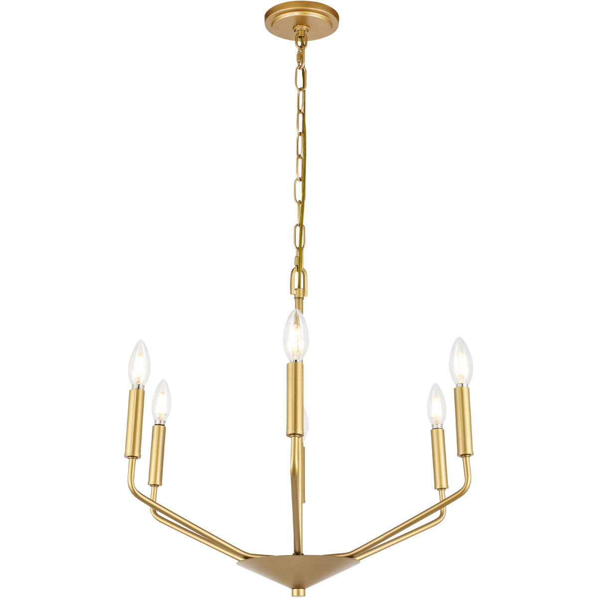 Enzo 6 Light 22 inch Brass Pendant Ceiling Light