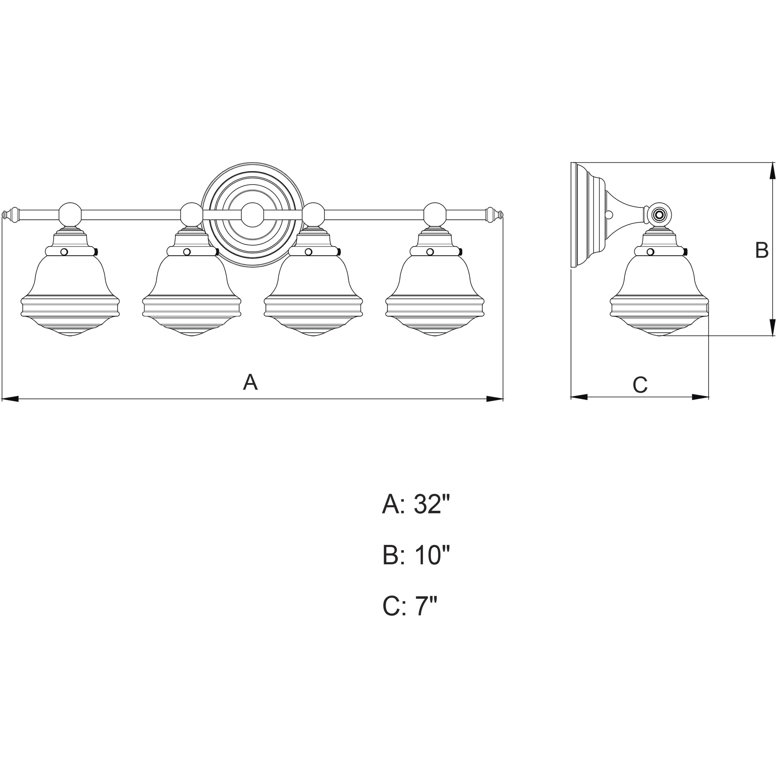 Huntley LED 32 inch Oil Rubbed Bronze Bathroom Light Wall Light