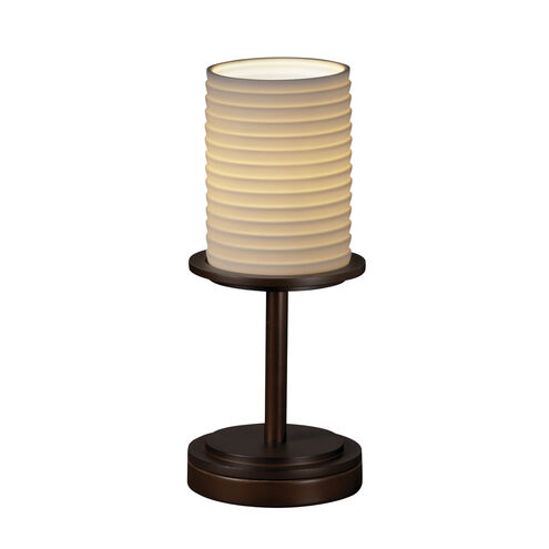 Limoges 12 inch 60 watt Dark Bronze Table Lamp Portable Light in Sawtooth, Incandescent