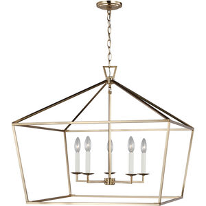 C&M by Chapman & Myers Dianna LED 28 inch Satin Brass Pendant Ceiling Light