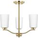 Adley 3 Light 18.12 inch Satin Brass Semi-Flush Convertible Light Ceiling Light