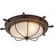 Orleans LED 15 inch Antique Red Copper Outdoor Ceiling