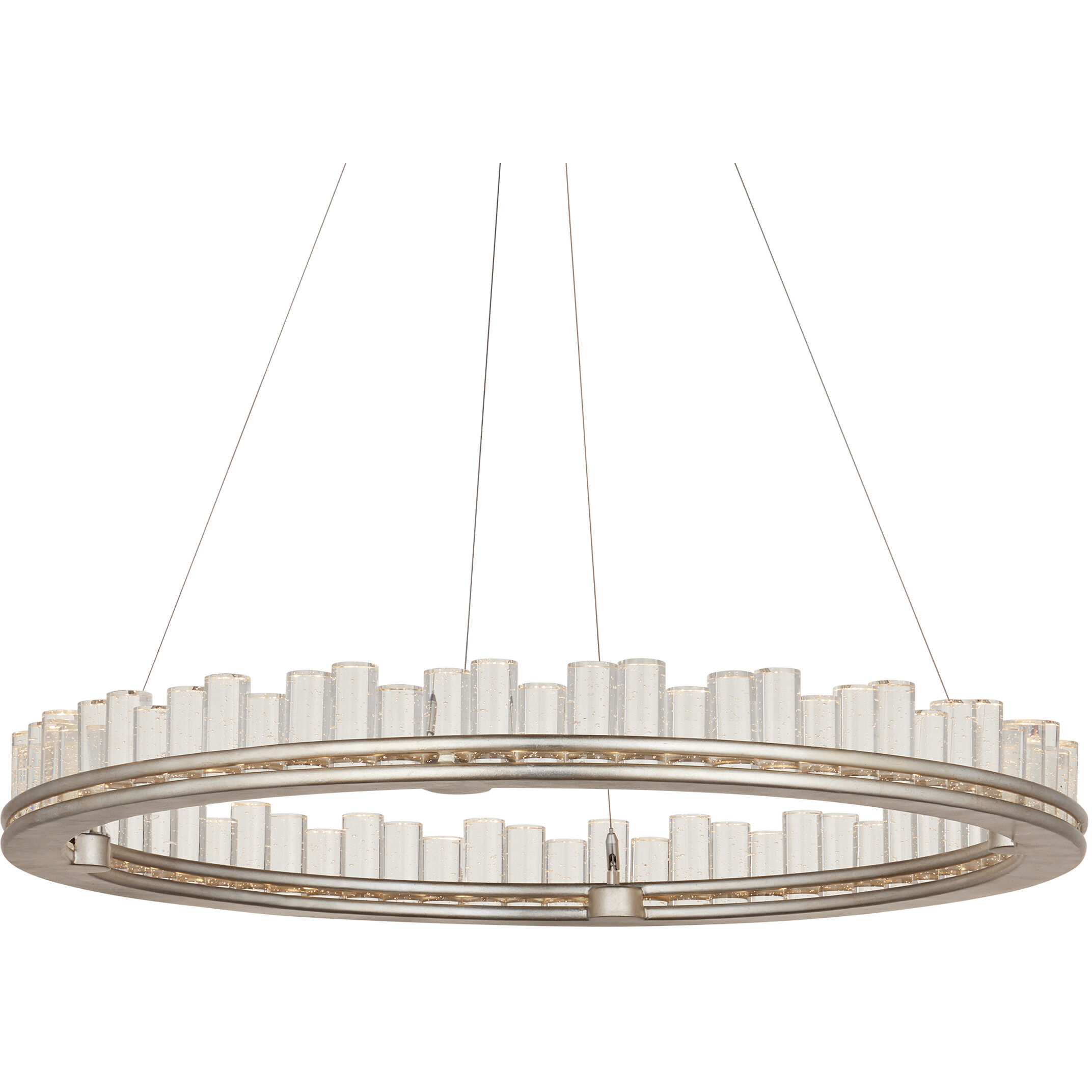 Pleiades 1 Light 36 inch Contemporary Silver Leaf/Contemporary Silver/Clear Chandelier Ceiling Light, Medium