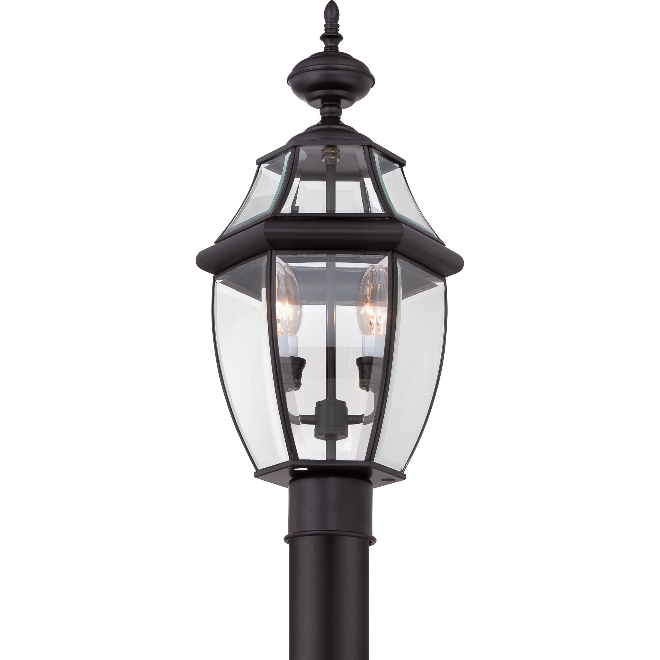Newbury 2 Light 21 inch Mystic Black Outdoor Post Lantern
