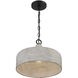 Farmhouse 1 Light 14 inch Weathered Gray with Black Pendant Ceiling Light