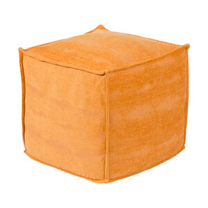 Conneaut 18 inch Burnt Orange Pouf, Cube