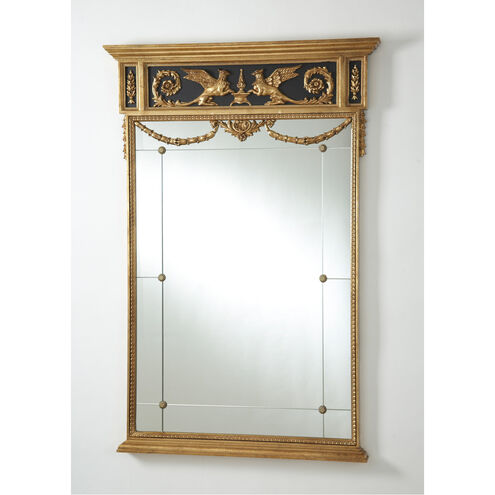 Chelsea House 55 X 37 inch Black/Gold Leaf Wall Mirror