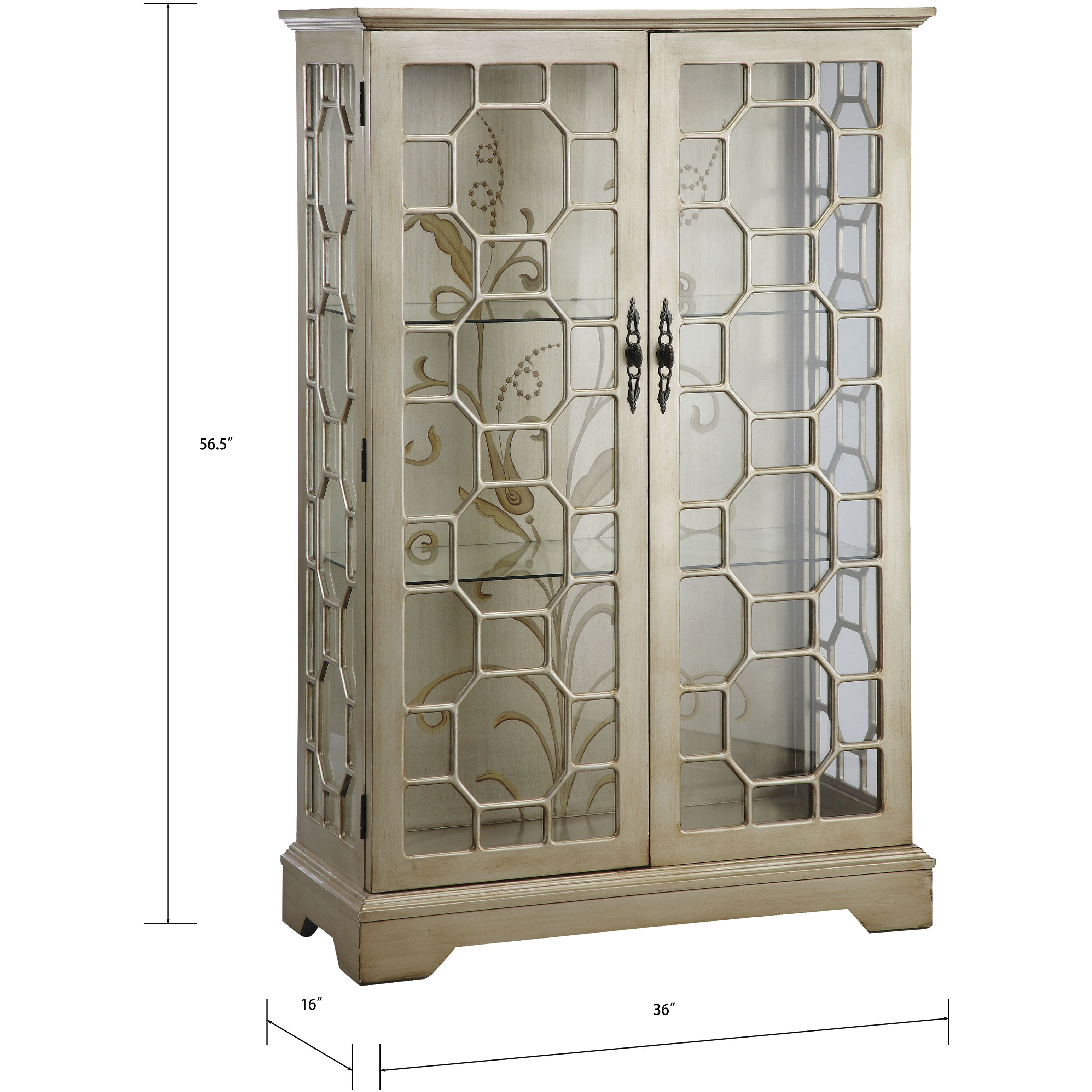 Diana Silver with Clear Cabinet