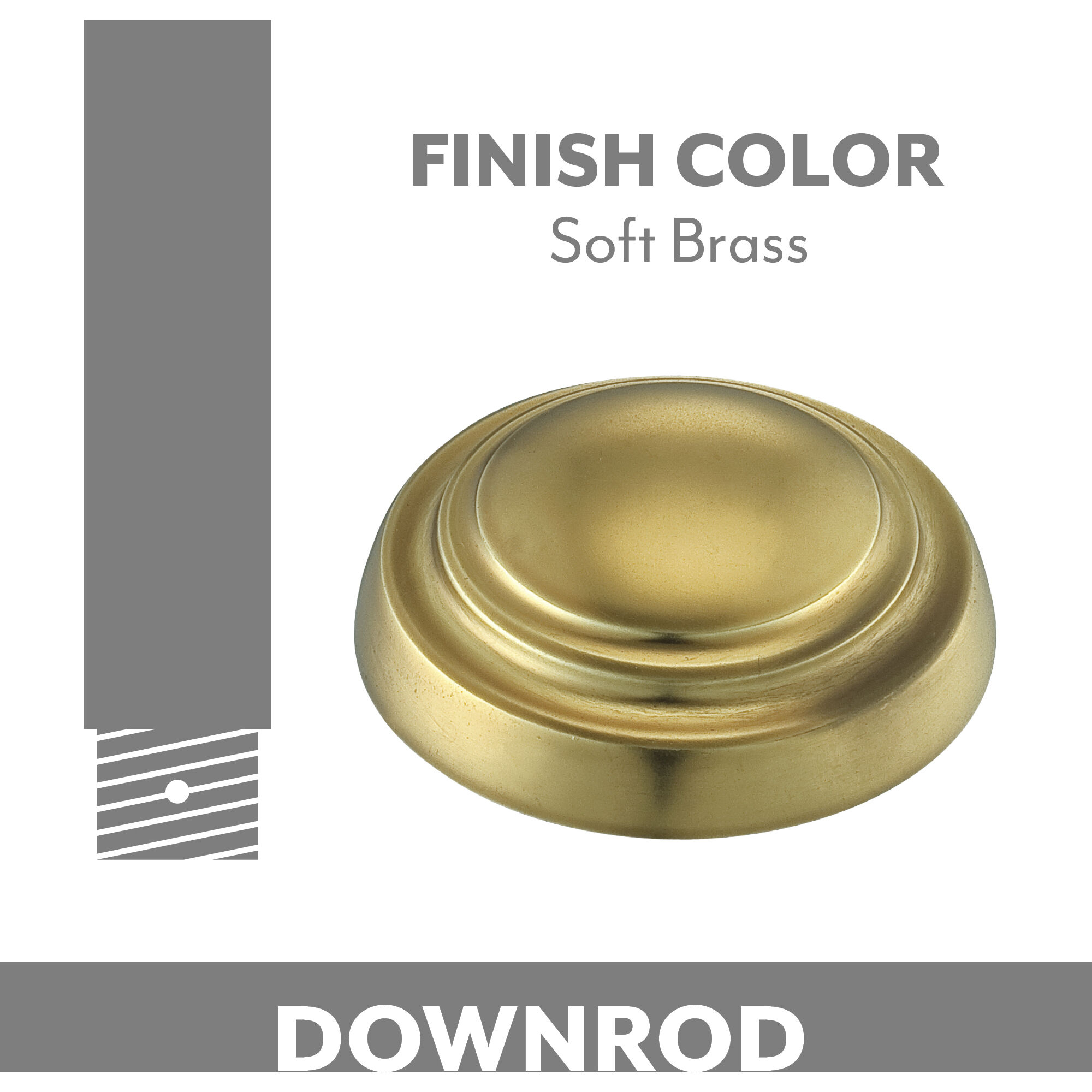 Aire Soft Brass Outdoor Down Rod in 18