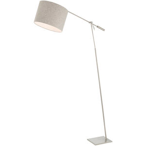 Lucilla 78 inch 100.00 watt Brushed Nickel Floor Lamp Portable Light
