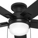 Anisten 52 inch Matte Black with Matte Black/Dark Gray Oak Blades Ceiling Fan