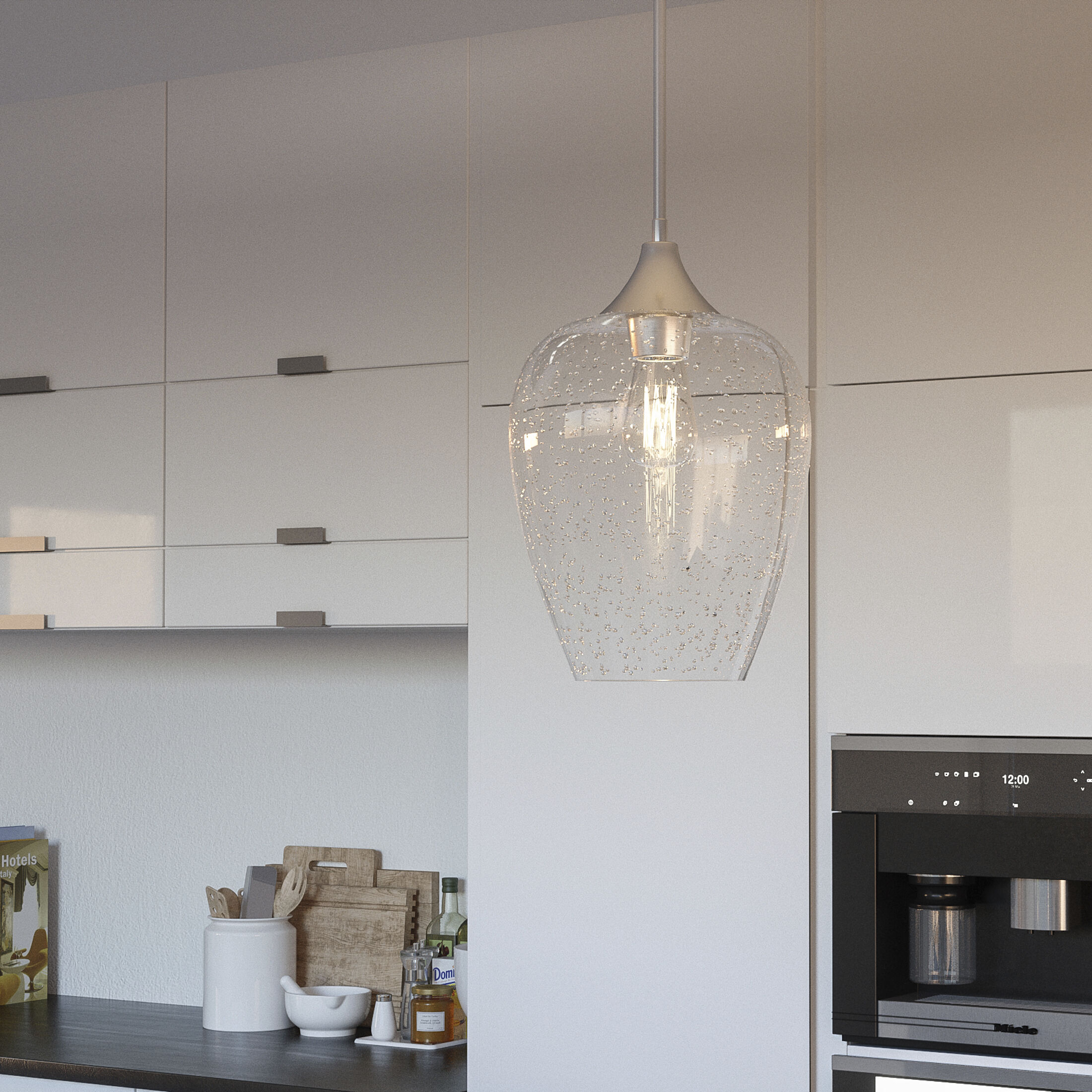 Towne 1 Light 10 inch Brushed Nickel Mini Pendant Ceiling Light