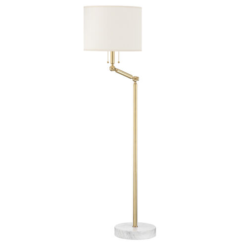 Essex 53 inch 75.00 watt Aged Brass Floor Lamp Portable Light