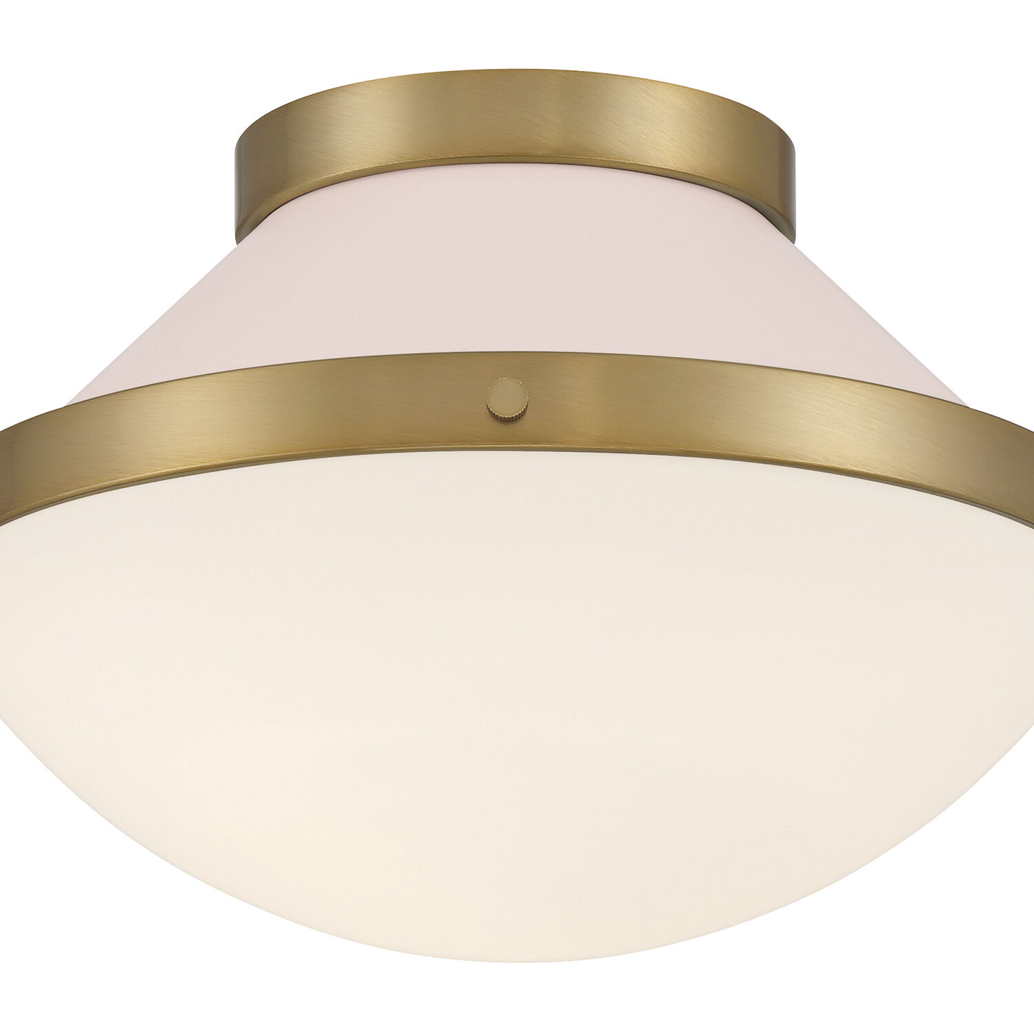 Xander 1 Light 12.25 inch Vibrant Gold Flush Ceiling Light in Vibrant Gold and Blush