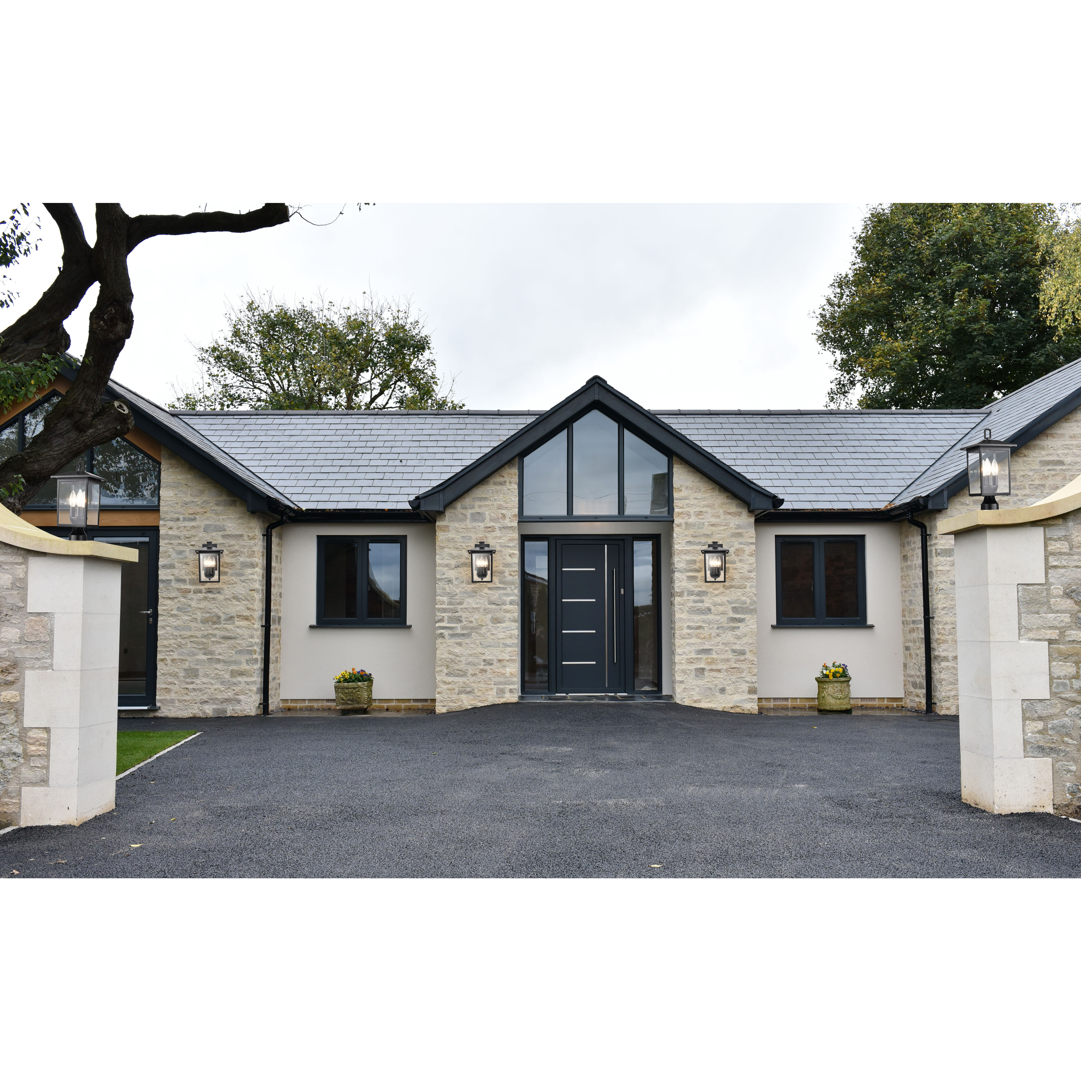 Jamesport 15 inch Matte Black Post Lantern