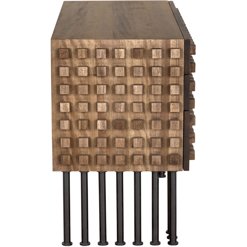 Wolfgang 45 X 20 inch Dark Walnut with Matte Black Sideboard