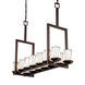 Wire Glass 14 Light 42 inch Matte Black Chandelier Ceiling Light in Grid with Clear Bubbles, 9800 Lm LED