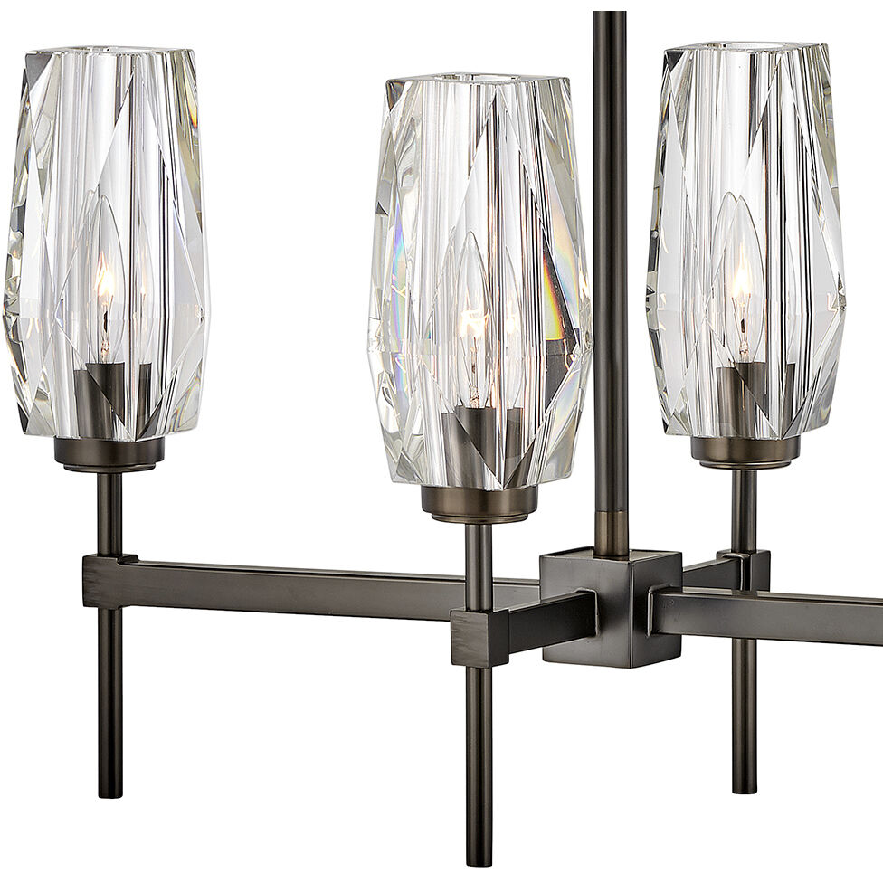 Ana 8 Light 46 inch Black Oxide Indoor Linear Chandelier Ceiling Light