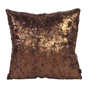 Square 20 inch Gold Cougar Pillow, with Down Insert