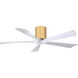 Atlas Irene-5H 52 inch Light Maple Tone with Matte White Blades Flush Mount Paddle Fan