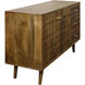 Diamond Cube 55 X 18 inch Mahogany Brown and Brushed Brass Sideboard