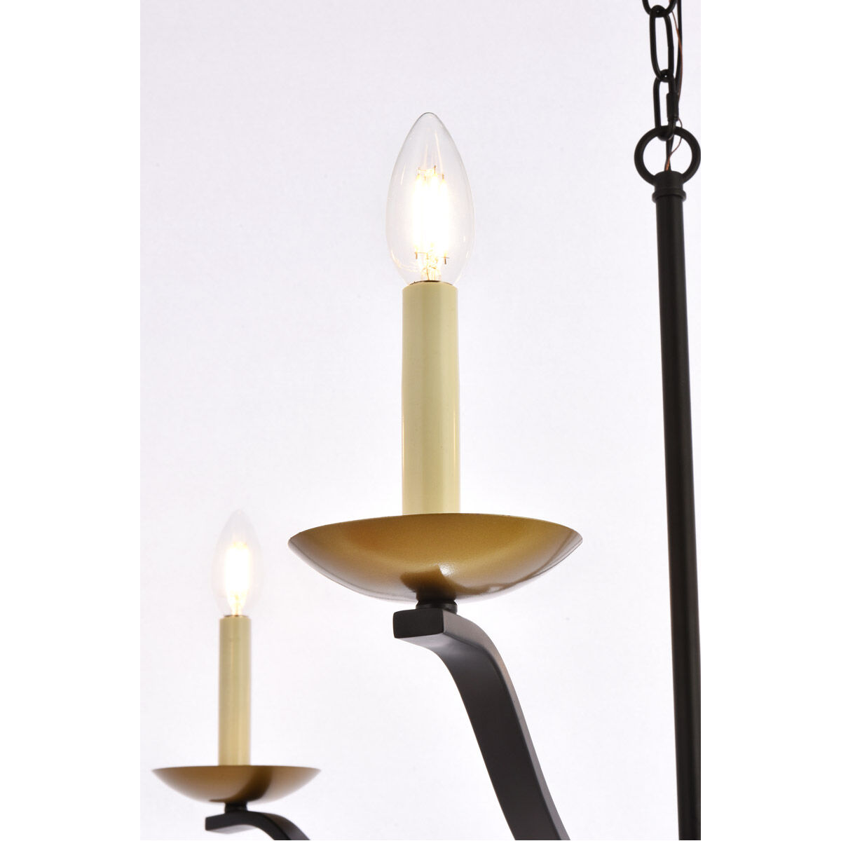 Trey 6 Light 36 inch Black and Brass Pendant Ceiling Light