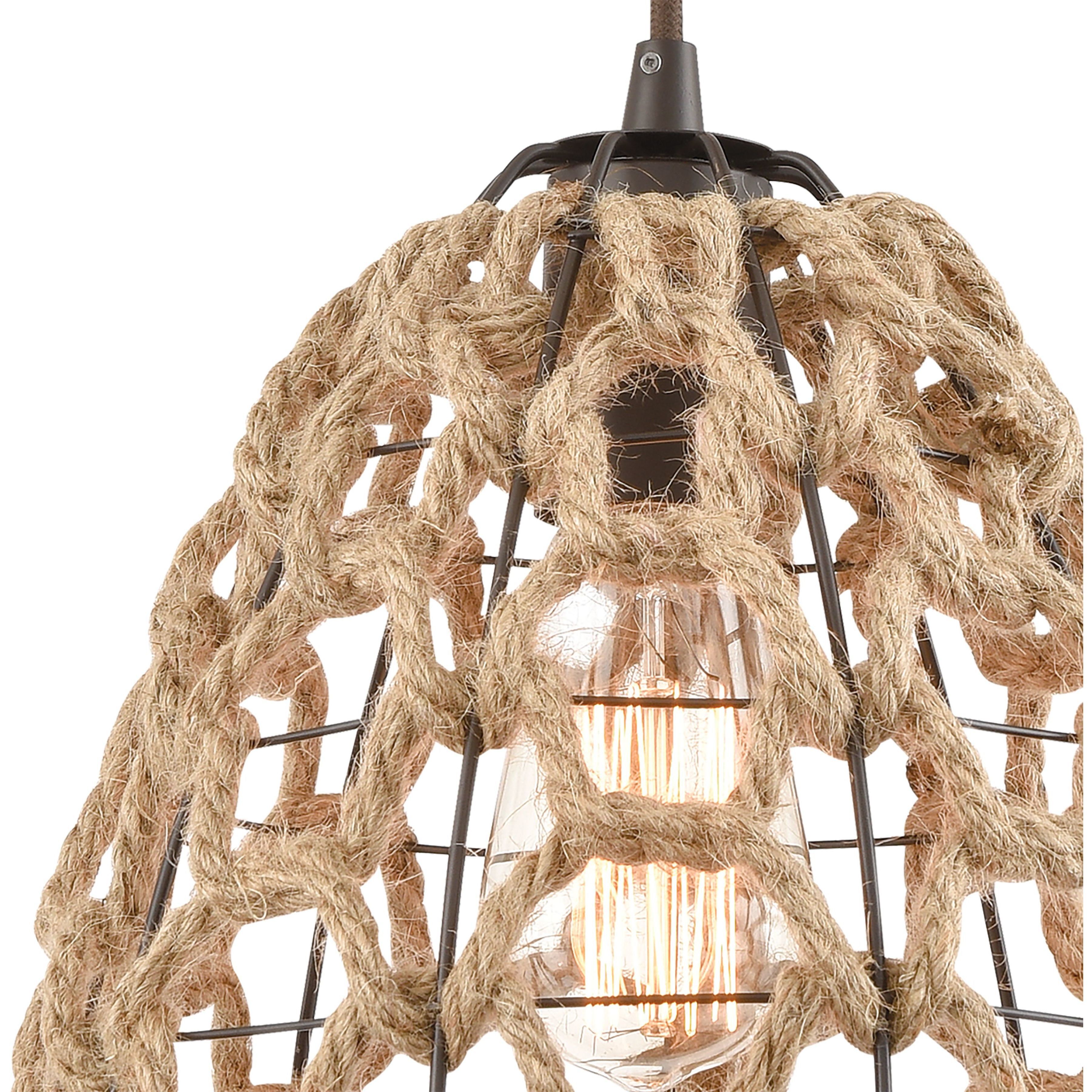 Coastal Inlet 1 Light 9 inch Oil Rubbed Bronze Pendant Ceiling Light