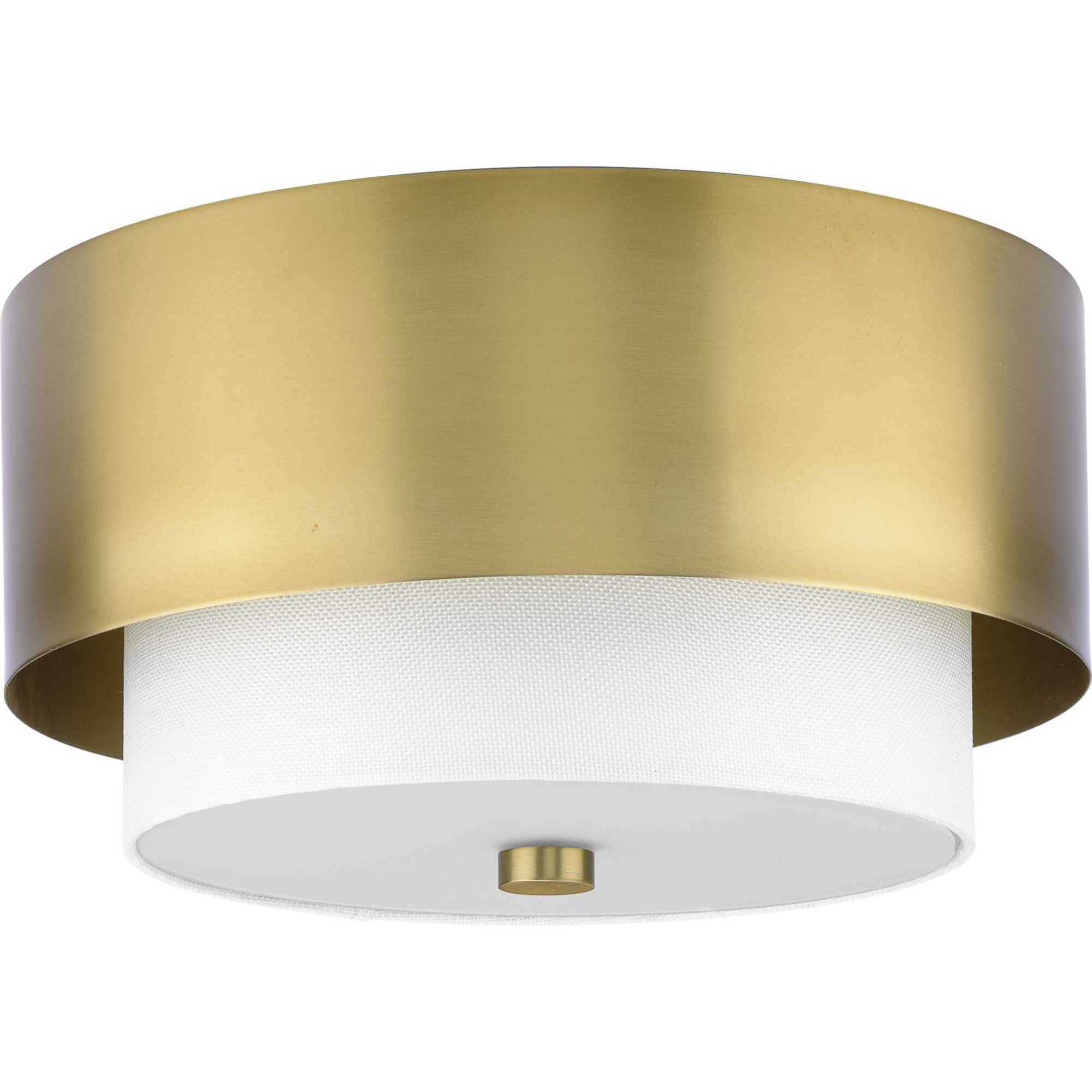 Silva 2 Light 14 inch Brushed Bronze Flush Mount Ceiling Light, Design Series