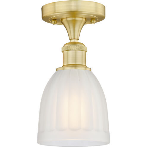 Brookfield 1 Light 5.75 inch Satin Gold Semi-Flush Mount Ceiling Light