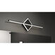 Parcelle LED 32 inch Matte Black Bath Light Wall Light