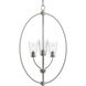 Jheni 3 Light 18 inch Brushed Nickel Foyer Pendant Ceiling Light