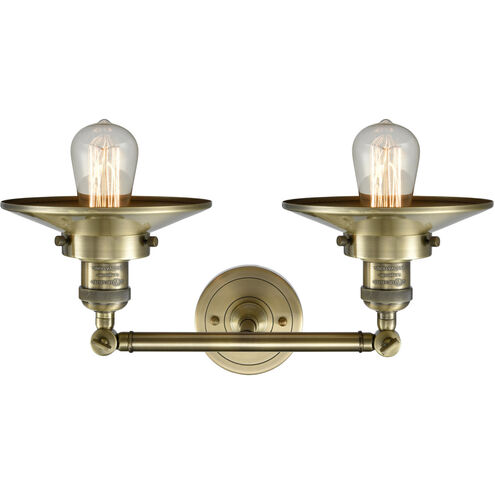 Franklin Restoration Railroad LED 18 inch Antique Brass Bath Vanity Light Wall Light, Franklin Restoration