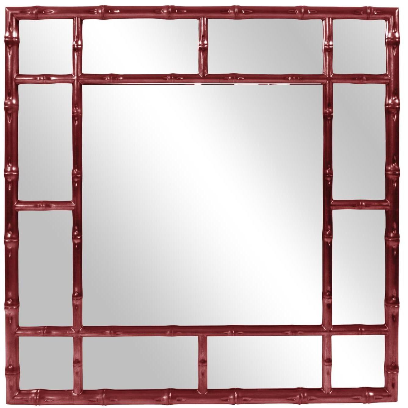 Bamboo 40 X 40 inch Burgundy Mirror