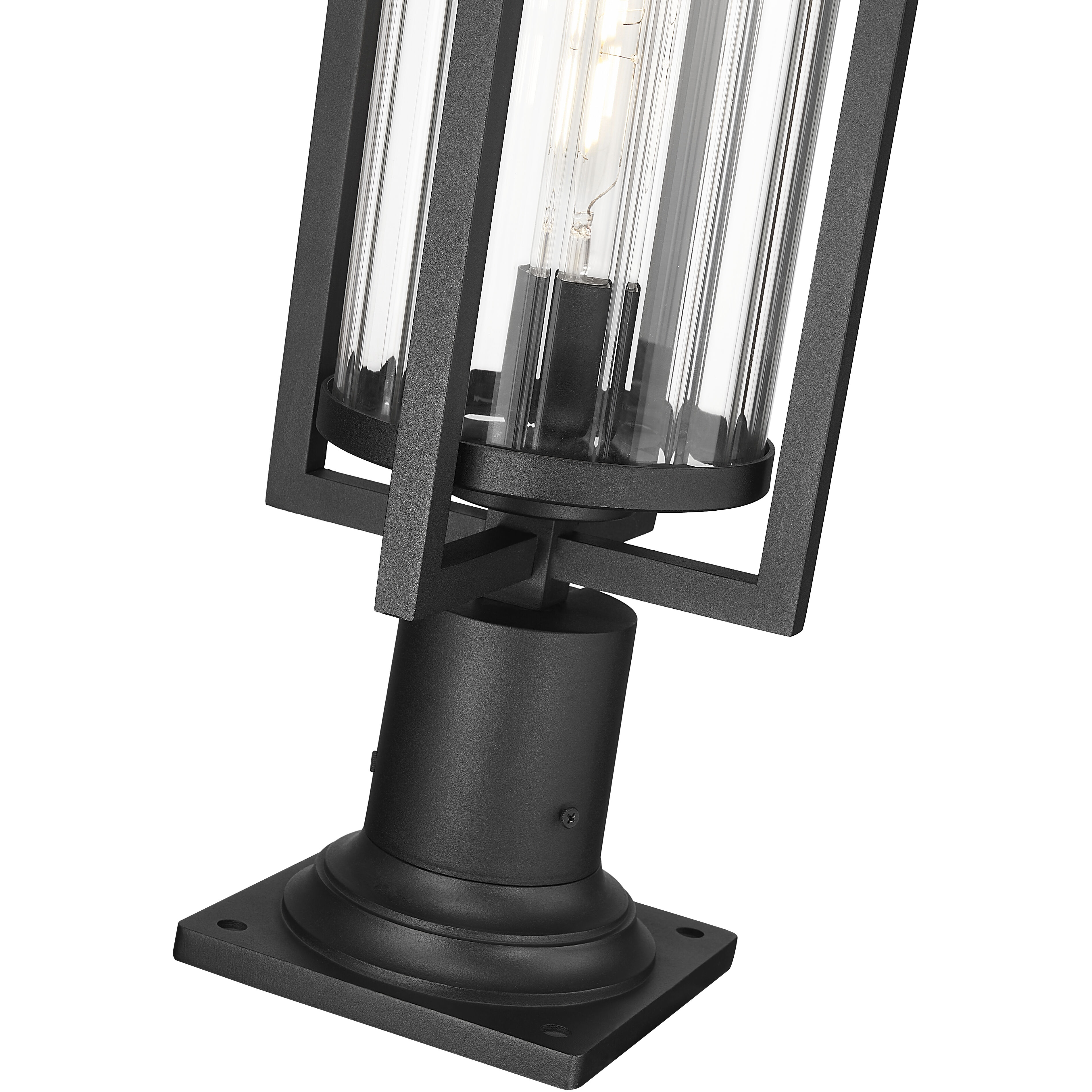Aura 1 Light 27.75 inch Black Outdoor Pier Mounted Fixture in G9