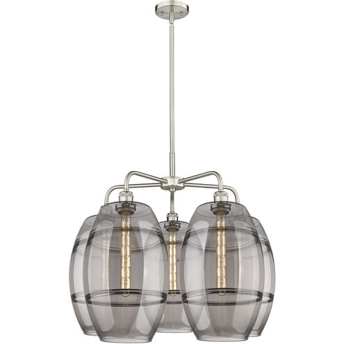 Ballston Vaz 5 Light 28 inch Satin Nickel Stem Hung Chandelier Ceiling Light
