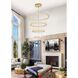 Bowen 4 Light 42 inch Satin Gold Chandelier Ceiling Light