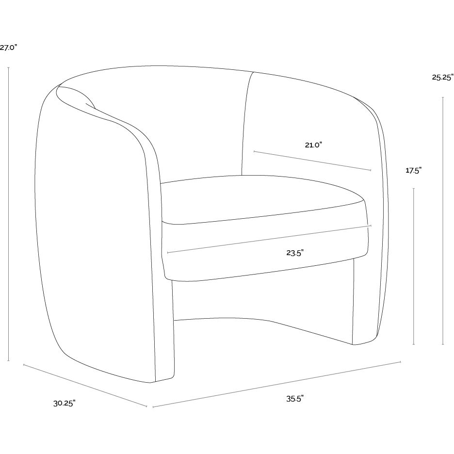 Mircea Bergen Ivory Lounge Chair