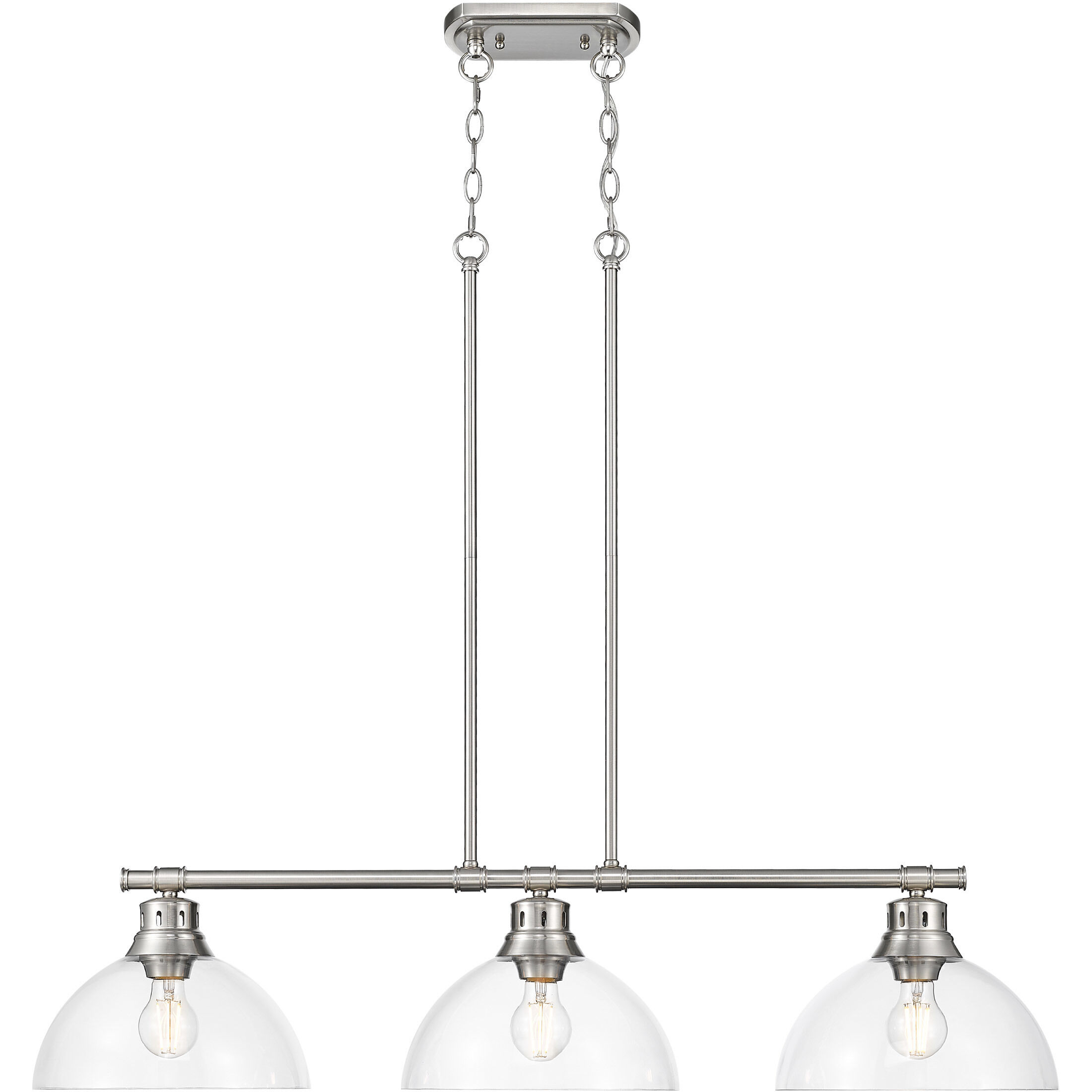 Yep Duncan Island Light Ceiling Light in Pewter, Clear Glass