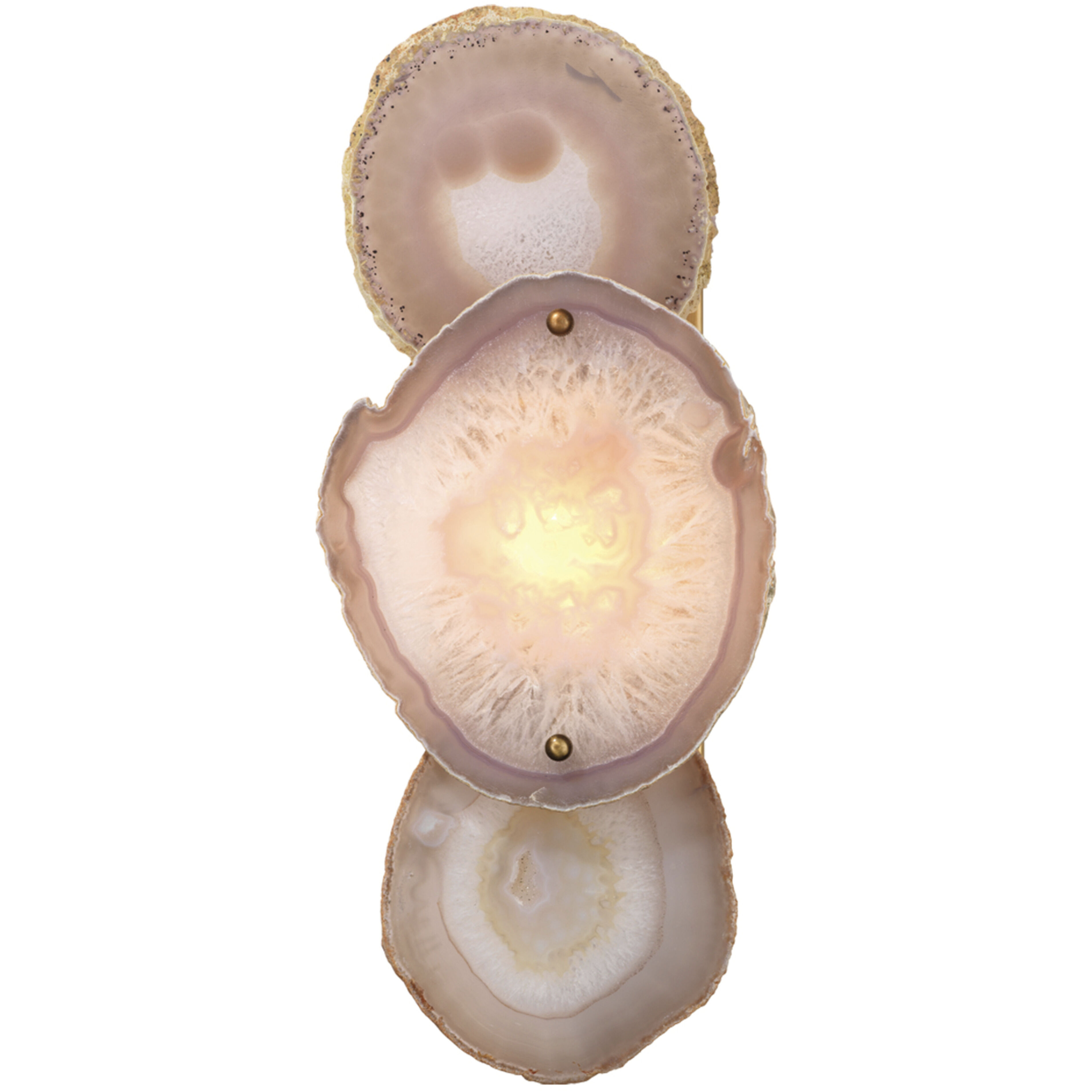 Trinity 1 Light 7 inch Pale Lavender Agate & Antique Brass Wall Sconce Wall Light