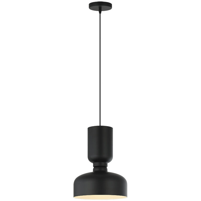 Pedestal 1 Light 11 inch Black Pendant Ceiling Light